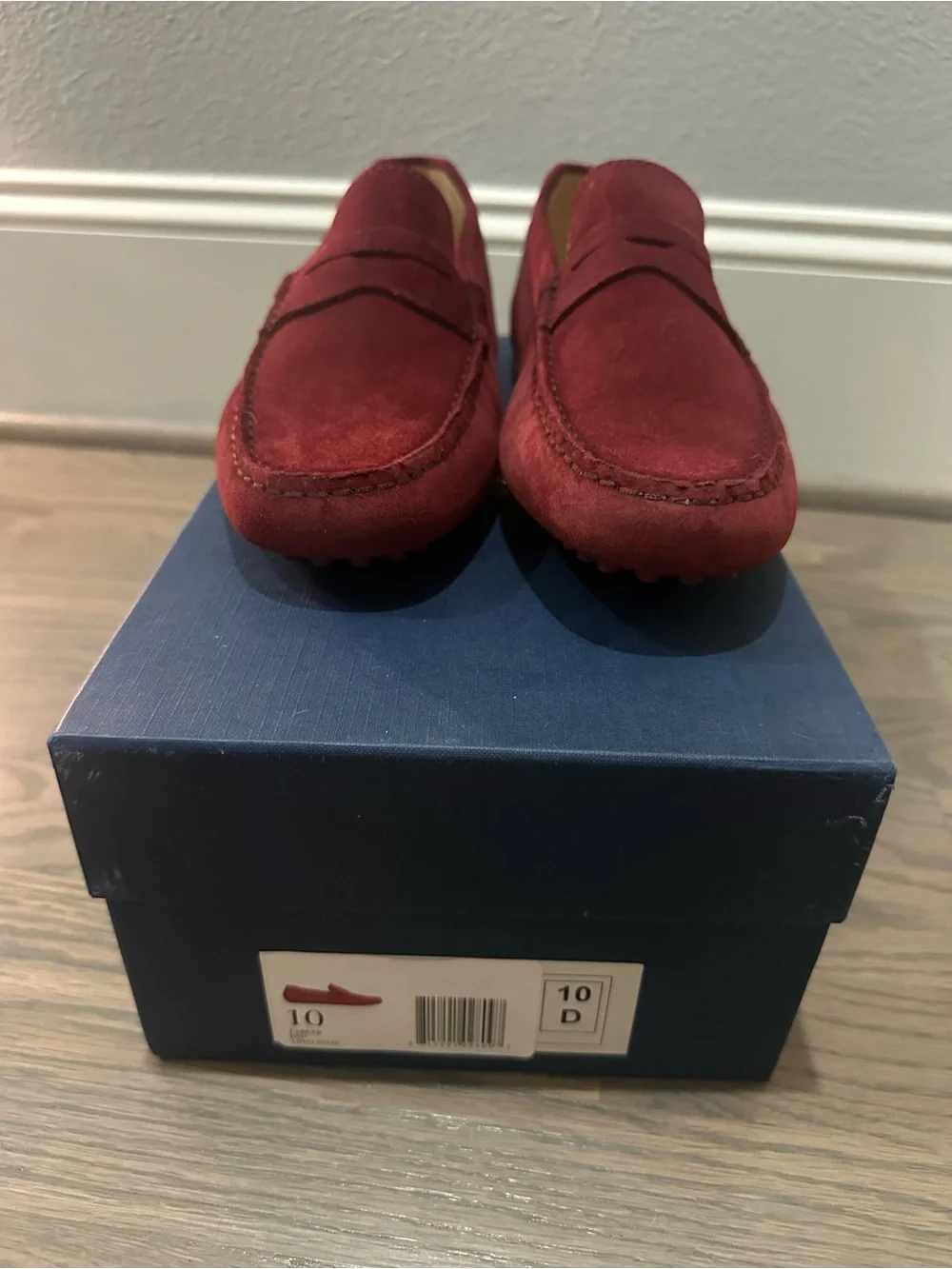 Jack Erwin Parker Burgundy Suede Loafers for Men